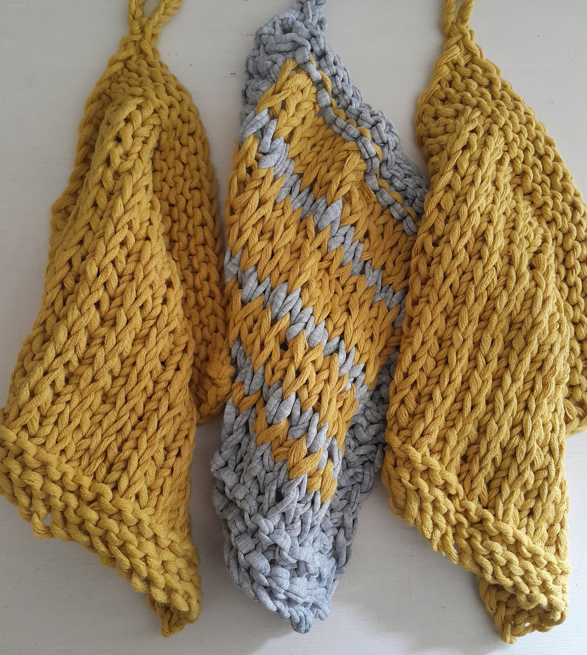 Knitted Washcloths (Set of 3)