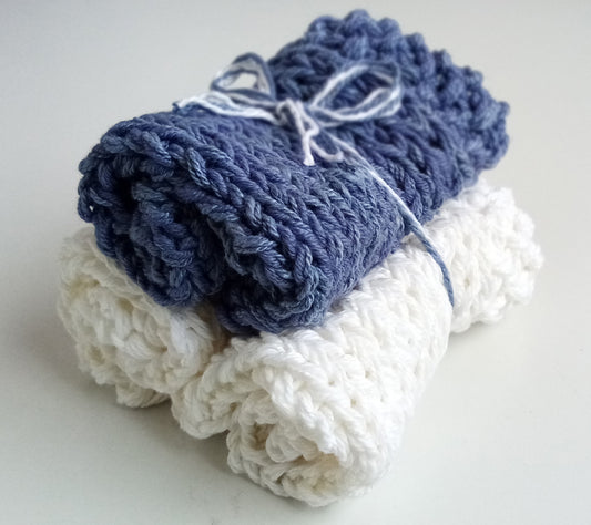 Knitted Washcloths (Set of 3)